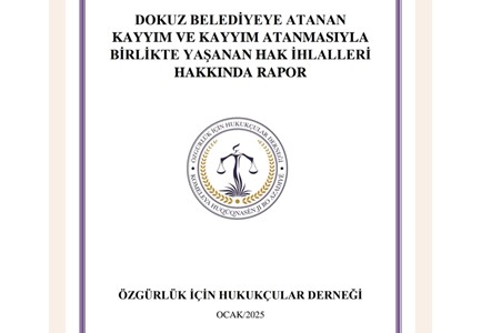 DOKUZ BELEDİYEYE ATANAN KAYYIM VE KAYYIM ATANMASIYLA BİRLİKTE YASANAN HAK IHLALLERİ HAKKINDA RAPOR, kayyum,