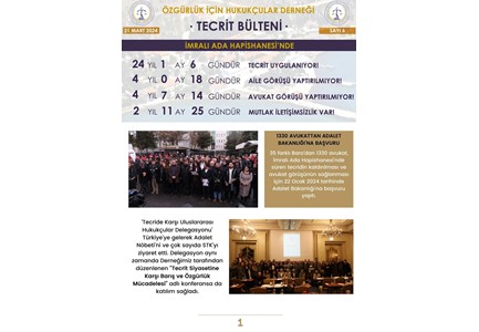 TECRİT BÜLTENİ SAYI 6, TECRİT ,BÜLTEN ,İMRALI ,ÖHD,