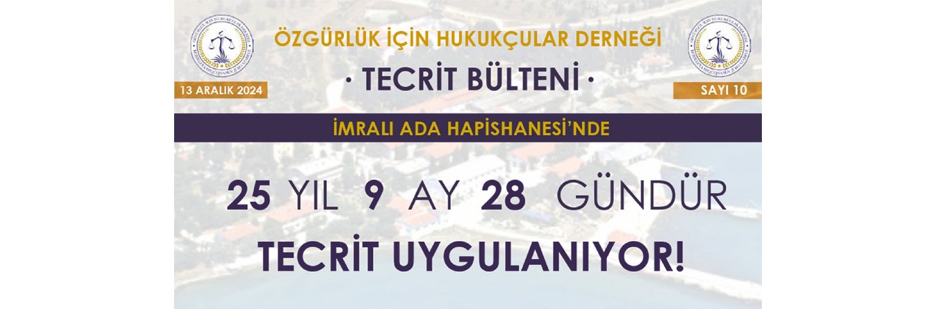 TECRİT BÜLTENİ SAYI 10, TECRİT ,İMRALI ,ÖHD
